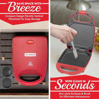 Egg Bite Maker with 2 Silicone Egg Molds for Breakfast Sandwiches, Breakfast Maker, Omelet Pan, Healthy Snacks or Desserts, Red