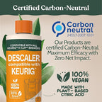 Keurig Compatible Descaling Solution & Cleaning Kit. Includes 1 Bottle of Keurig Descaler, 12 Cleaning Tablets, 1 Reusable Pod and 6 Water Filters. Carbon Neutral. 1 Year Supply.