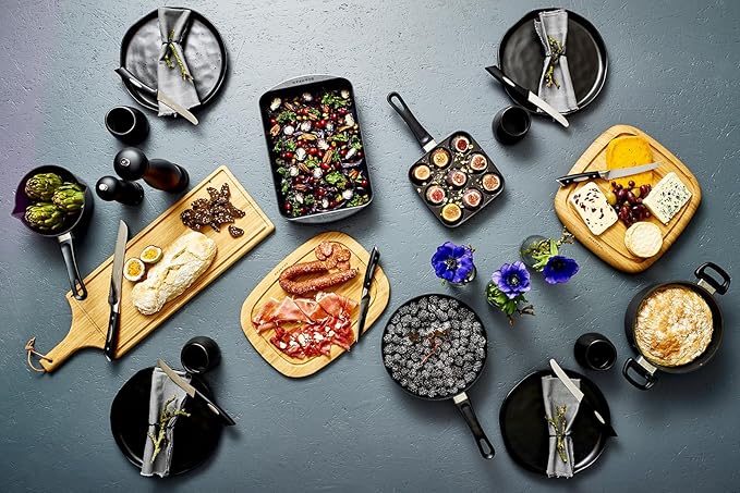 Scanpan Classic 9 1/2 inch Nonstick Stir Fry Pan – Compatible with Gas and Electric Stovetops, Metal Utensil Safe, Oven Safe to 500°F, Dishwasher Safe, Black, 2435120