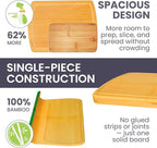 FSC® Certified Extra Large Bamboo Cutting Board Set of 3 – Featuring Glue-Free Surface™ Non Toxic Wood Cutting Boards for Safer Family Cooking and Lifetime Replacements for Peace of Mind