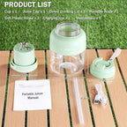 Portable Smoothie Blender for Smoothies & Shakes 43oz 1300ML USB Charging Cordless Powerful Blades Blending Portable Juice Cup Blender for Small Ice Fruit Vegetable Crush Kitchen Gym Outdoor