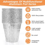 24 Pack Disposable Foil Liners & Grease Bucket Liners for Pit Boss Grills 67292 Foil, Oklahoma Joe's 9518545P06, Ironwood, Flatrock, Recteq Large Bucket etc. 6.3 x 6.0”, Disposable Drip Bucket Cup