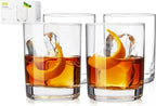 True Rocks Glass, Whiskey Tumblers, Old Fashioned Bourbon Scotch Brandy Rum Drinking Glasses, Whiskey Glasses Perfect for Wedding, Anniversary, Housewarming, Cocktail Party, Home Bars, 12 oz, Set of 4