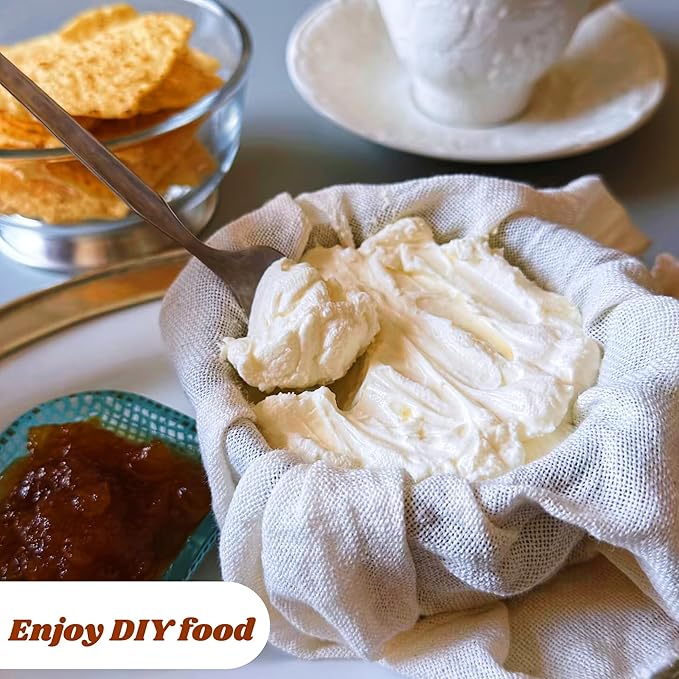 Cheese Cloths, 10Pcs 20x20 Inch Grade 100 Precut Cheese Cloths for Straining, Cotton Unbleached, Reusable Muslin Cheesecloth for Straining, Making Yogurt, Juice, Cooking Turkey