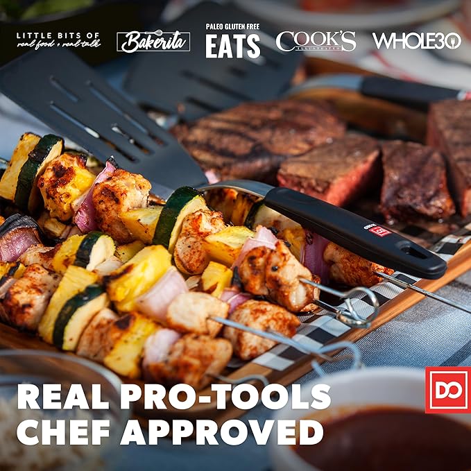 DI ORO Spatulas for Kitchen Use - Forever Warranty - 600°F Heat-Resistant Silicone - Turner Spatula Set for Cooking - BPA Free Wide Pancake Spatulas - Egg Flippers for Nonstick Cookware Safe (3pc)