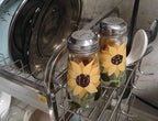 Hand Painted Salt and Pepper Shaker Set with S and P Stainless Lids (2, Sunflowers)