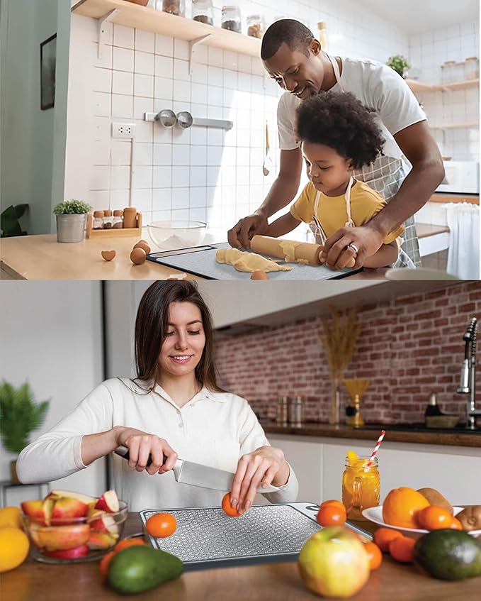 Stainless Cutting Board - Stainless Cutting Boards for Kitchen - Metal Cutting Boards - Stainless Steel Cutting Board - Tabla de Cortar de Acero Inoxidable - Steel Chopping Board