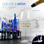 Mixology Bartender Kit – 24 Piece Rainbow Cocktail Shaker Set w/Stand – Essential Home Bar Accessories Martini Shaker, Jigger, Muddler, Chilling Cubes & More