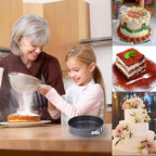 Springform Pan, Nonstick Cake Pan, Round cheesecake pan with leak-proof non-stick bottom removable bakeware.Cheesecakes, Pizzas and Quiches. (7+8+8.5+9.5+10+11 Inches)