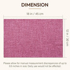 Blue Forest Placemats Set of 6, Dual-Layered Thickened Faux Linen Cloth Place Mats Heat Resistant Machine Washable Wrinkle Free Table Mats Indoor/Outdoor (Hot Pink)