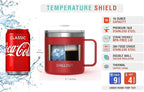 CHILLOUT LIFE Stainless Steel 16 oz Vacuum Insulated Coffee Mug with Handle and Lid, Large Thermal Camping Coffee Mug Cup with Durable Sliding Lid for Men & Women, Keeps your Beverages Hot & Cold
