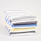 Realm 100% Cotton Stripe Pattern Kitchen Dish Cloths | Eggplant Purple 13" x 13" Soft, Plush & Absorbent Quick Drying Dish Towels (6 Pack)