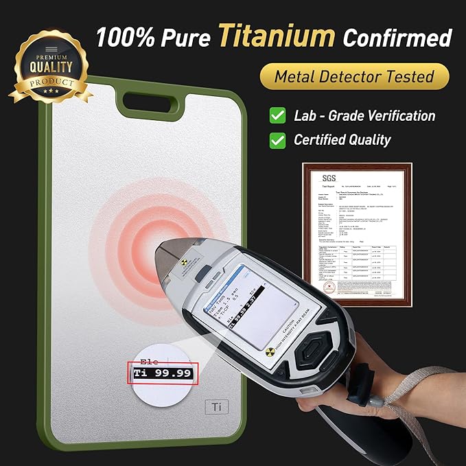 2 Packs Titanium Cutting Boards for Kitchen Chopping Board Butcher Block 2 in 1 Pure Titanium and Wheat Straw PP Great Grandma Christmas Xmas Birthday Gifts Ideas Grandmother Gigi Granny Nana Glamma