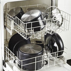 Anolon Smart Stack Hard Anodized Nonstick Frying Pan Set/ Skillet Set - 10 Inch and 12 Inch, Black