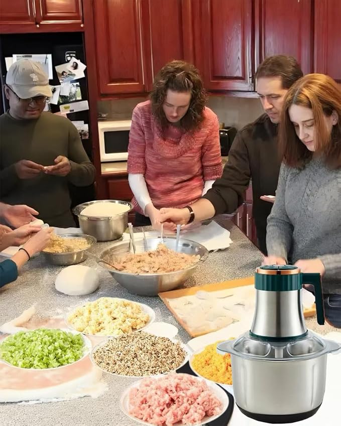 3L Electric Meat Grinder, Stainless Steel Dough Machine, 300w Strong Food Processing Machine, 5-Speed Mode, Used For Dough Stirring, Onion, Meat, Nuts, Fruits, Garlic, Vegetables, Baby Food