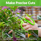 Garden Scissors, 2PCS 6in Pruning Shears Snips Non-stick Coated Sharp Steel Blades - Gardening Tools Garden Shears for Plants Herb Flowers in Grow Tent and Hydroponics