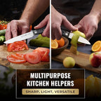 Cutluxe 5-Piece Chef Knife Set – Ultra Sharp Japanese Kitchen Knives, High Carbon Stainless Steel Blades, Full Tang Pakkawood Handles – Shinobi Series