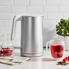 ZWILLING Enfinigy Cool Touch 1.5-Liter Electric Kettle, Cordless Tea Kettle & Hot Water, Silver