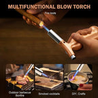 RAVS Butane Torch Lighter with Solid Copper Design, Kitchen Torch Lighter with Adjustable Flame, Refillable Creme Brulee Torch for Cooking, Soldering, Birthday Gifts for Women Men, Butane Not Included