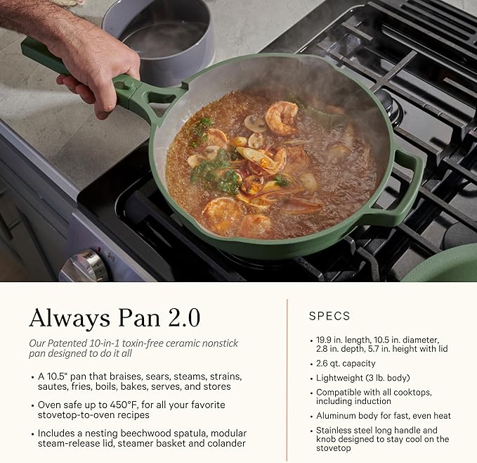 Our Place Ultimate Cookware Set - Complete 18-Piece Set Including the Always Pan, Perfect Pot, and Bakeware Set | Multifunctional, Toxin-Free Nonstick | Replaces 44 Pieces | Blue Salt