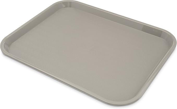 Carlisle FoodService Products Cafe Plastic Fast Food Tray, 14" x 18", Gray