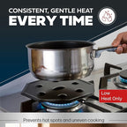 SimmerMat Heat Diffuser - Flame Diffuser Stove Cover Ring - Fire Diffuser for Any Type of Electric or Gas Stove - Dishwasher Safe Stove Top Cover - Steel Plates for Simmering and Slow Cooking - 2 Pack