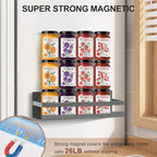 Uten Large Spice Rack for Refrigerator, 2 Pack Strong Magnetic Shelves, Moveable Fridge Organizer for Kitchen Holding Spices, Jars