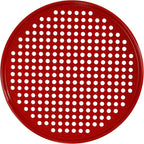 casaWare 2pc 12-inch Ultimate Pizza Pan Set, Nonstick, Ceramic Coated, (1) Solid, (1) Perforated (Red Granite)