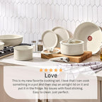 T-fal Ingenio Essentials Cookware Set with Detachable/Removable Handle 11 Piece, Granite Titanium Non Stick, Oven Broiler Safe 500F, Stackable, Pots and Pans Set, Frying Pans, Dishwasher Safe, Beige