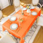 Softalker Fall Tablecloth Rectangle, Waterproof & Stain Resistant Table Cloths Wrinkle Free Fabric Washable 210GSM Polyester Table Cover for Dining/Party/Outdoor - 90 x 132 inch,Orange