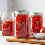 Ball Wide Mouth Clear Glass Canning Quart 32 Oz Mason Jars with Lids, 12 Pack