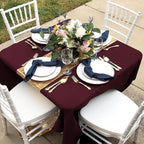 Fitable 6 Pack Square Tablecloths - 70 x 70 Inches - Stain Resistant and Reusable Table Clothes, Burgundy Polyester Fabric Table Covers for Dining, Card Tables, Coffee Tables