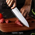Chef Knife 8 inch Sharp Kitchen Knife, Japanese High Carbon Stainless Steel Cutting Chefs Knife Professional for Meat Vegetable with Bubinga Wood Handle