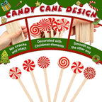 360 Pcs Christmas Candy Wooden Coffee Stirrer Disposable Wooden Cocktail Drink Stirrers Christmas Stir Sticks Beverage Mixer for Coffee Milk Cocktail Tea Hot Drinks Party Supplies(Vivid)