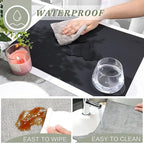 SUEH DESIGN Leather Placemats Set of 6 Reversible Table Mats Heat Resistant Waterproof No-Slip Place Mats for Dining Table Kitchen Parties