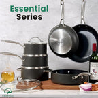 Chef Power Hard Anodized Nonstick Cookware Sets 10 Piece with Stainless Steel Handle, Pots and Pans Set Non Stick, Kitchen Induction Cooking Sets, Dishwasher Safe, Oven Safe, Essential