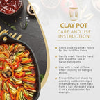 Authentic Chamba Casserole - Elegant, All-Natural Black Clay Casserole - Stovetop & Oven Safe – Handmade in Colombia - 1.5-Quarts V. Small Pot