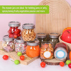 10 oz Mason Jars with Lids 24pack,Glass Mason Jars with Lids-Mason Jars 10 oz for Jam,Honey, Beans, Wedding Favors,Vegetables (10 fl. oz, Set of 24)