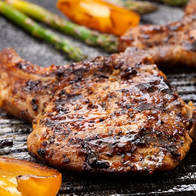 ProSource 2-in-1 Reversible 19.5” x 9” Cast Iron Griddle with Handles, Preseasoned & Non-Stick for Gas Stovetop, Oven and Open Fire.