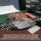 20-Pack Aluminum Grill Drip Pans for 6415 Weber Grill, Universal Disposable Foil Grease Tray Liners for Weber Spirit, Traveler, Genesis, Q Series