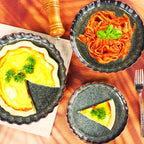 7 Inch Ceramic Pie Pan Quiche Dish 13.5 Ounces Baking Pan, Set of 2 Au Gratin Baking Dishes, Non-Stick Tart Pan, Pie Plate for Apple, Oven Safe, Round Ruffled Edge 7.7 Inch