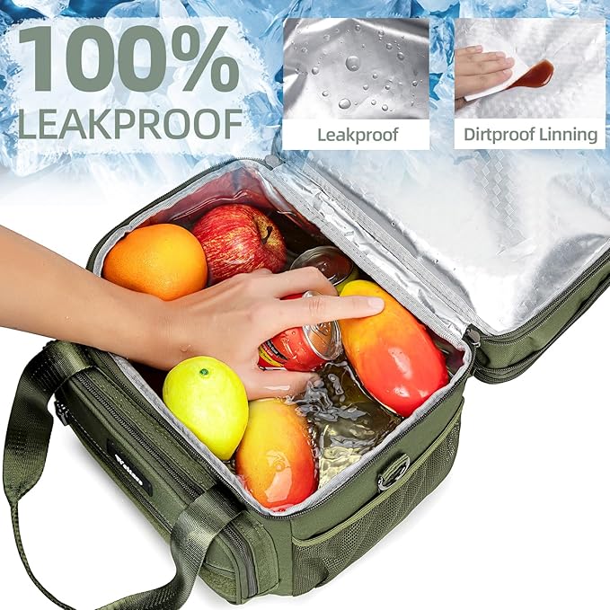 Weitars Tactical Lunch Box, Insulated Lunch Box, Large Expandable Heavy Duty Lunch Boxes for Men Women Durable Waterproof Leakproof Lunch Cooler Bag for Adults Work Outdoor Picnic Camping