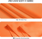Softalker Rectangle Tablecloth Waterproof & Stain Resistant Table Cloth Wrinkle Free Fabric Washable 210GSM Polyester Table Cover for Dining/Party/Buffet/Wedding (54x54 inch, Orange)