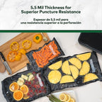 Vacuum Seal Rolls 11" x 25' 2 Pack (50 Feet Total) (Black and Clear) 5.5 Mil - BPA Free Commerical Grade Food Saver for Storage, Sous Vide, and Meal Prep Sealer Bag