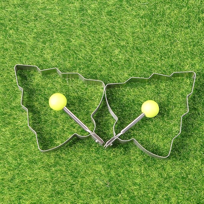 Upkoch 5 Pcs Egg Ring Set Stainless Steel Pancake Mold Egg Frying Molds Christmas Tree Shapestick Rings for Breakfast Sandwich Pancake Griddle with Anti-Scald Handle (11.7 X 8.8 Cm / 4.6 X 3.5 in）