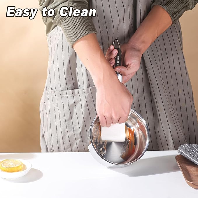 1-Quart Saucepan with Lid, Tri-Ply Stainless Steel Pot with Stay-Cool Handle & All Cooktop Compatibility (Gas, Ceramic, Electric) - Silver