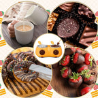 Umigy Electric Melting Chocolate Pot Gift Set Mini Fondue Fountain Pot Kit Double Furnace Melting with DIY Mold and Accessories for Candy Chocolate Milk Cheese Candy (Yellow)