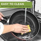 Ecolution Easy Clean Ceramic Nonstick Cookware Set, Dishwasher Safe Kitchen Pots and Pans Set, Comfort Grip Handle, Even Heating, Ultimate Food Release, 26-Piece, Red