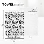 Black Kitchen Towels Decorative Set of 2, Absorbent Boho Floral Dish Towels for Kitchen Drying Cleaning, Cute Tea Towels Hand Towels for Kitchen Bar Bathroom Decor,Housewarming Gifts for Women