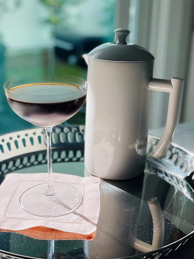 Frieling Double-Walled Stainless Steel French Press Coffee Maker - Sandstone 34 fl oz - Camping & Insulated French Press Coffee Pot